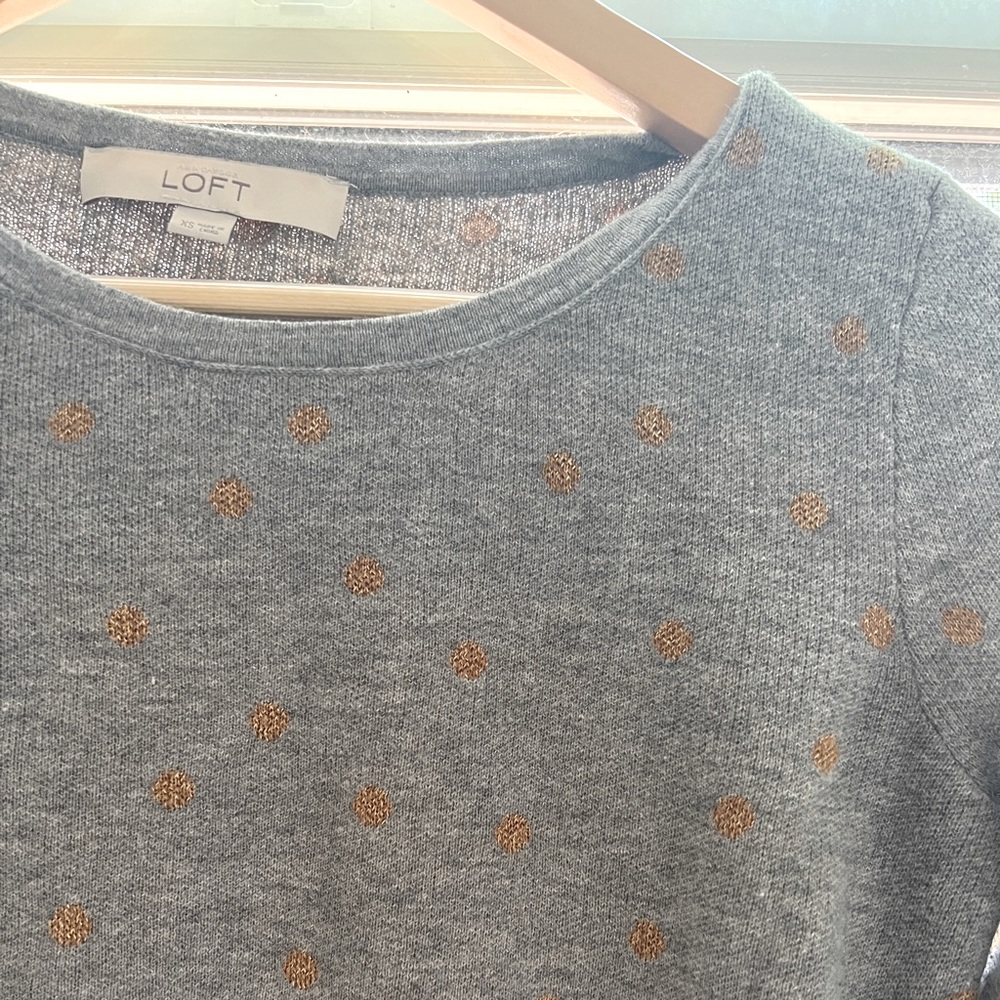 Knit polka dot sweater